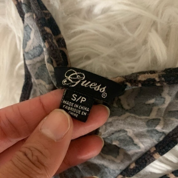 GUESS Brown Animal Print Tank Top Size Small - Picture 3 of 6